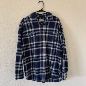 Navy and red flannel